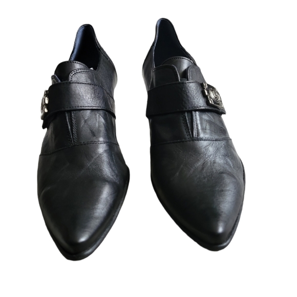 Dorking by Fluchos Spanish leather slip on ankle bootie heels size 40 / 8.5 - Picture 4 of 11